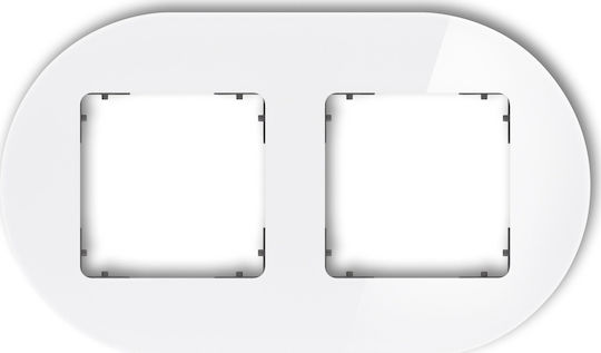 Icon Universal Frame Double Straddle Glass Effect Frame White Bottom Graphite Matt 0-28-irso-2