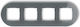 Icon Universeller Wechselrahmen Vierfacher Straggle Glas-Effekt Rahmen Graphit Unten Schwarz 28-12-irso-4