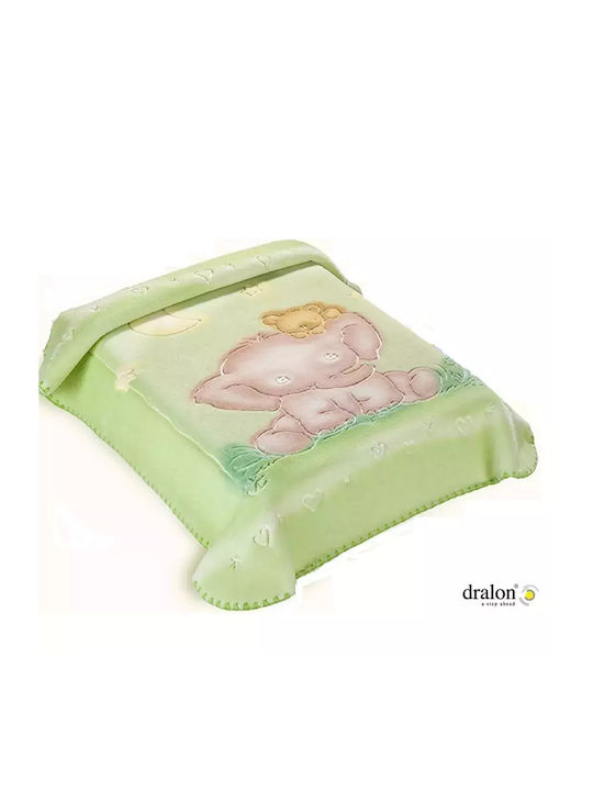 Adam Home Κουβέρτα Ισπανίας Αγκαλιάς & Λίκνου Belpla Dralon 535 Πράσινη 110x140εκ.