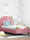 Kinderbett Einzeln Rosa für Matratze 70x140cm