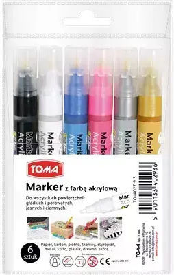 Toma Acrylic Markers 2.5mm 6pcs