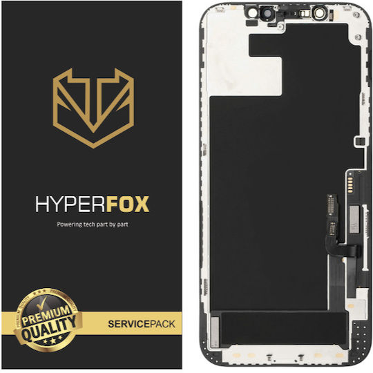 Hyperfox Οθόνη OLED με Μηχανισμό Αφής για iPhone 12, iPhone 12 Pro (Μαύρο)