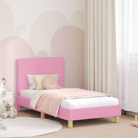 Kinderbett Einzeln Rosa für Matratze 80x160cm