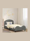 Kids Bed Classic Single with Storage Space Grey for Mattress 90x190cm