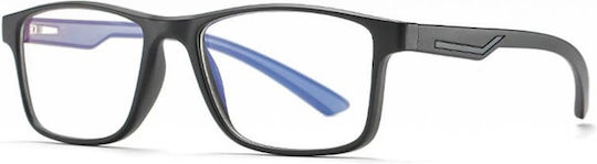Ochelari De Protecție Împotriva Luminii Albastre Unisex Pentru Femei Skyddar Innovation Rama Metalică F2388 Design Modern Set Autocolant Negru Gri