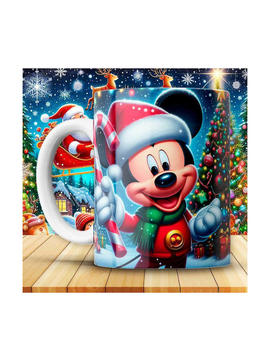 Weiße Weihnachts Keramik Tasse 330ml Design Mic...