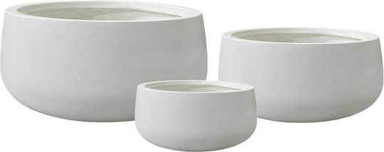Supergreens Pot Ceramic White 50x50x25cm.