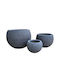 Supergreens Pot Ceramic Grey Stone 50x50x38cm.