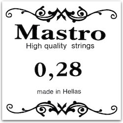 Mastro Plated Μονή Χορδή Nickel Wound 28" Loop End
