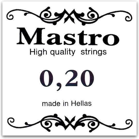 Mastro Μονή Silver Plated Χορδή 20" για Μπουζούκι / Τζουράς Loop End