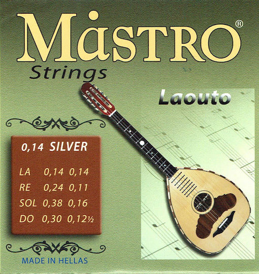 Mastro Σετ Silver Plated Χορδών 14 - 30" για Λαούτο Loop End