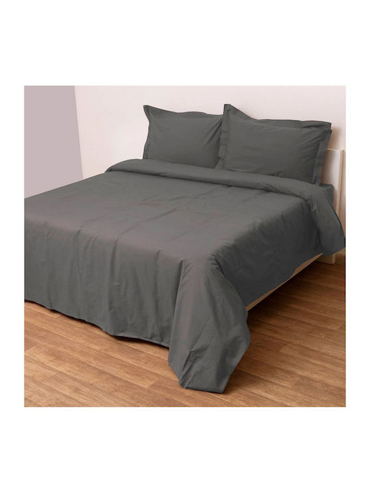 Viopros Σετ Κουβερλί Υπέρδιπλο Γκρι 220x240cm