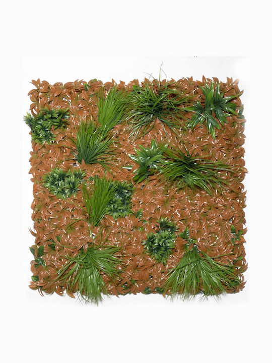 Supergreens Artificial Foliage Panel Ficus Grass Browny 1x1m Artificial