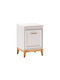 Nachttisch Sonfera 110 Holz mit Metallbeinen Braun 45x41x62cm