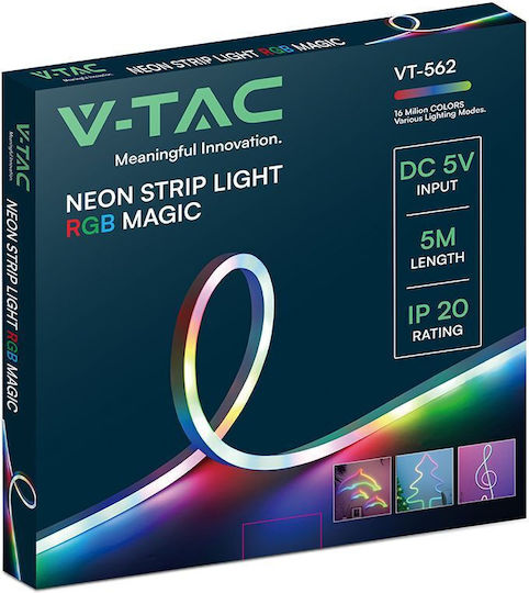 V-TAC LED Strip 5V RGB Light 5m Neon Flex