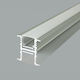V-TAC Aluminiumprofil für LED-Streifen Opal Abdeckung Eingelassene 2m 17x14mm