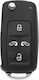 Techstar Husa Pentru Chei Auto VW Volkswagen Transporter T5 T6 Sharan Alhambra 5 Butoane