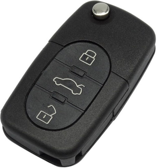 Techstar Autoschlüssel Schutzhülle Kompatibilität Audi A2 A3 A4 A6 A8 Tt 3 Tasten