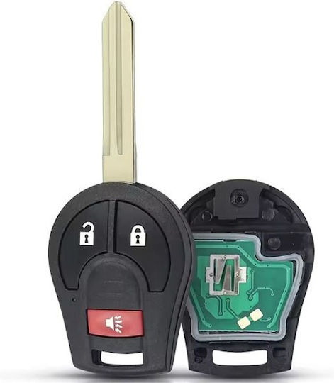 Husă Complet Programabilă Pentru Cheie Auto Compatibilă Nissan Qashqai X-trail Navara Pathfinder Murano Infiniti Fx – 2+1 Butoane Cip Id46 433mhz Fcc Cwtwb1u751