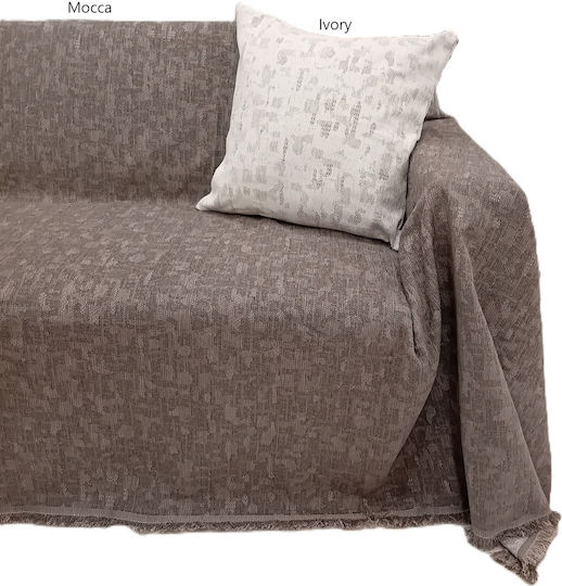 Palatex Sofa Throw 2 Seater Chenille 170x240cm Mocca