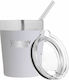 Healthy Human Ποτήρι Θερμός Ανοξείδωτο 354ml Pure White με Καλαμάκι