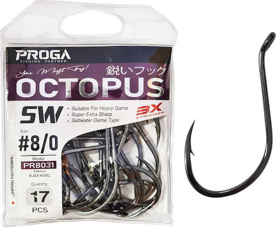 Proga Cârlige De Pescuit Octopus Bigpack Pr8031 #7/0 17 Bucăți