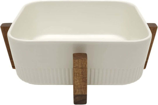 Espiel Porcelain Salad Bowl White 21.8x21.8x8cm