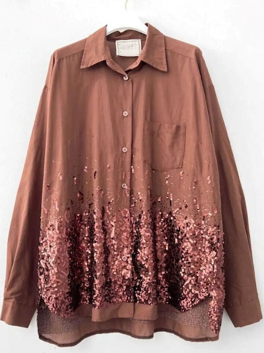 InEra Women's Brown Shirt