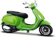 Motorbike Vespa 1/18 Green Maisto