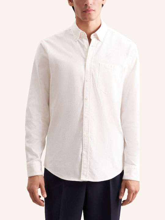 Long-sleeved Cotton Shirt Ecru