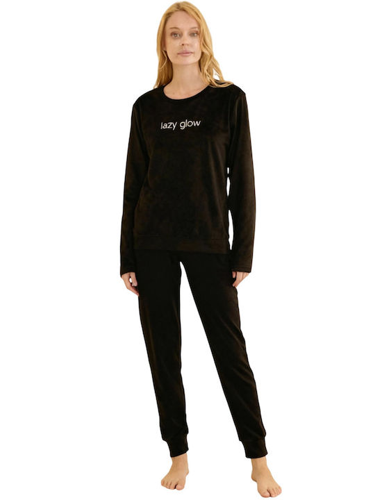 Mihra Winter Women's Pyjama Set Anthracite