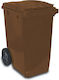 Green City International Recycling Plastic Waste Bin 360lt Brown
