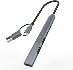 Inca USB Hub 5 Ports USB-C IUTP-06TX Inca USB Hub 5 Ports USB-C IUTP-06TX