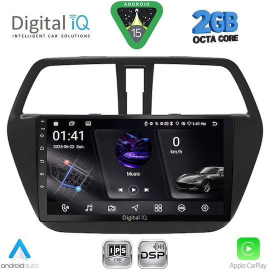 Digital IQ Car Audio System for Suzuki SX4 S-Cross 2014-2021 (Bluetooth/USB/WiFi/GPS/Apple-Carplay/Android-Auto) with Touch Screen 9"