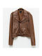 Damen Bikerjacke Camel
