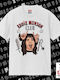 Eddie Munson Hellfire Club Stranger Things Classic T-shirt Double Stitching Without Side Seams White 100% Cotton Vegan & Oeko-tex Certified