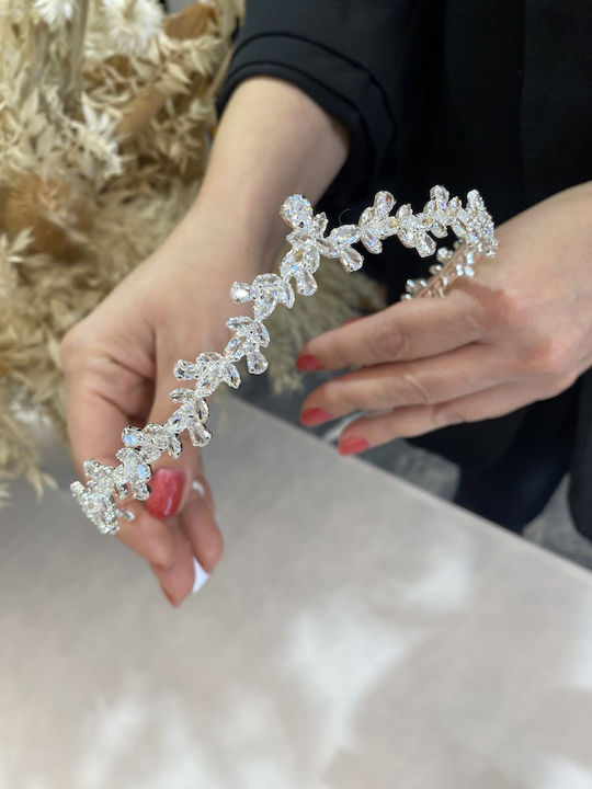Lilac Beautiful Bridal Tiara Platinum Plated Genuine Zircon Of Exceptional Clarity