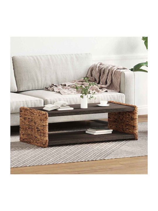 Rectangular Side Table Wooden Natural M44.5xL45...