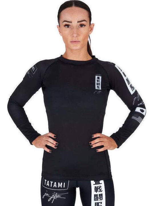 Tatami Fightwear Γυναικεία Μακρυμάνικη Μπλούζα για Jiu-Jitsu Μαύρη