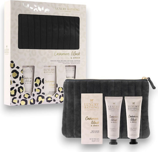 The Luxury Bathing Company Cashmere, Musk & Amber Σετ Περιποίησης για Καθαρισμό Σώματος 3τμχ