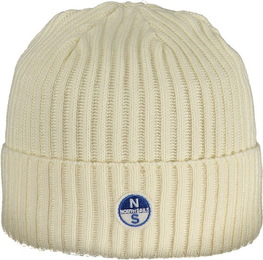 Beanie Ανδρικός Σκούφος Πλεκτός σε Λευκό χρώμα