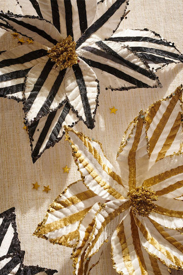 Kaemingk Crăciun Decorativ Floare Lungime 27cm. Dungi