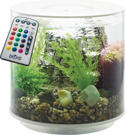 Oase Biorb Tube 15 Mcr Led Nano-Aquarium Set Fish Aquarium Capacity 15L 32.8x31x31cm White