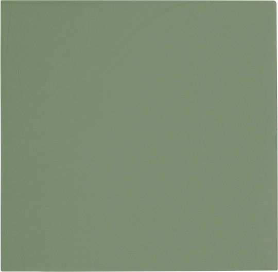 Χαρτοπετσέτες Φαγητού 3φύλλες Vert Decor 33x33cm Dark Green Πράσινο 20 Τεμ