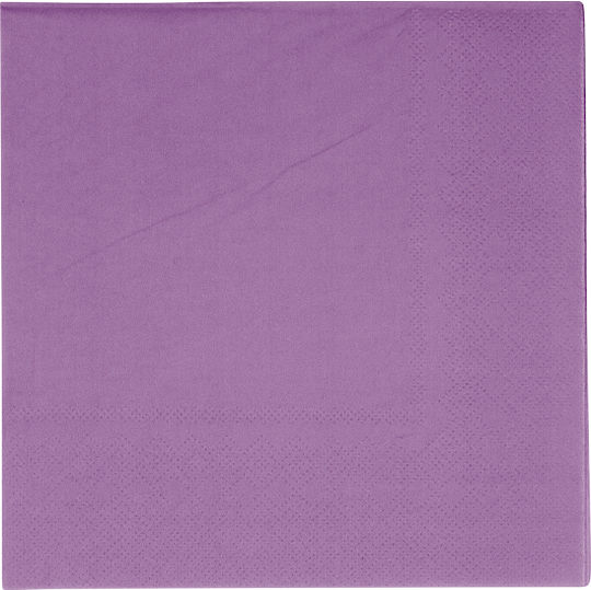 Χαρτοπετσέτες Φαγητού 3φύλλες Vert Decor 33x33cm Dark Purple Μωβ 20 Τεμ