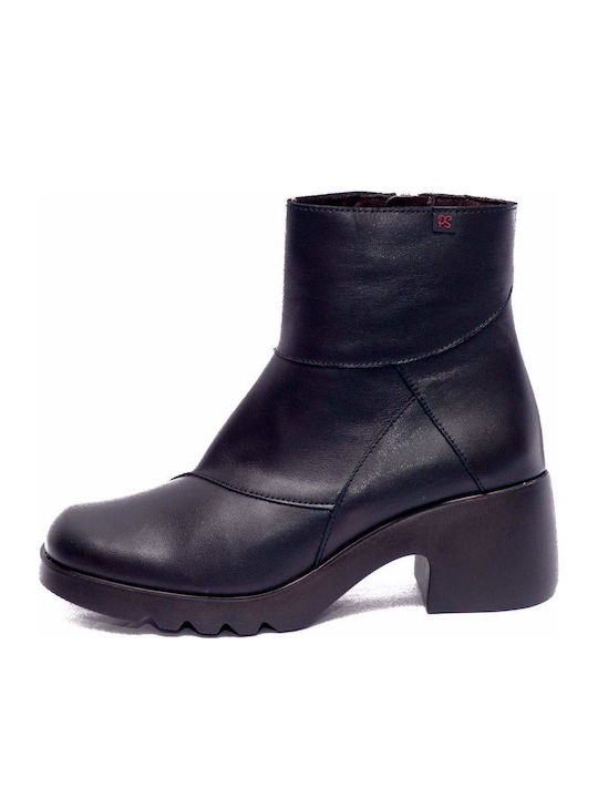 Leather Women's Ankle Boots Black