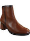 Leather Women's Ankle Boots Brown