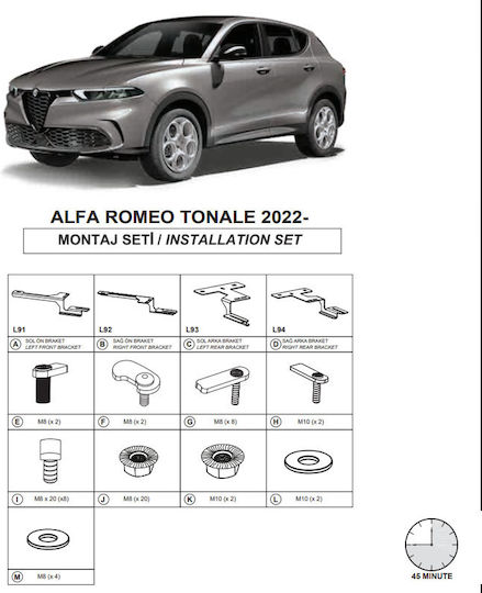 Side Step Bases Dma Alfa Romeo Tonale 2022 Suv 965 Alfa Romeo Omtec Automotive