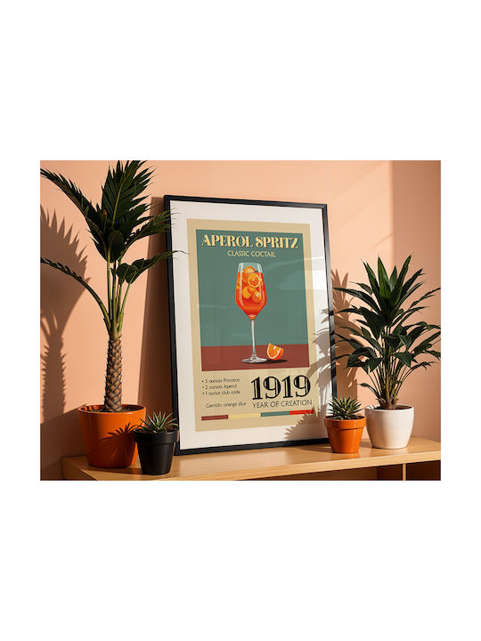 Poster Vintage Aperol Spritz Classic Cocktail P...