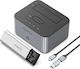 Orico Сторидж HDD/M.2 Док 2 Гнезда Офлайн Клониране 2.5 3.5 M.2 NVMe USB-C/USB-A IT28E-C-EU-GY